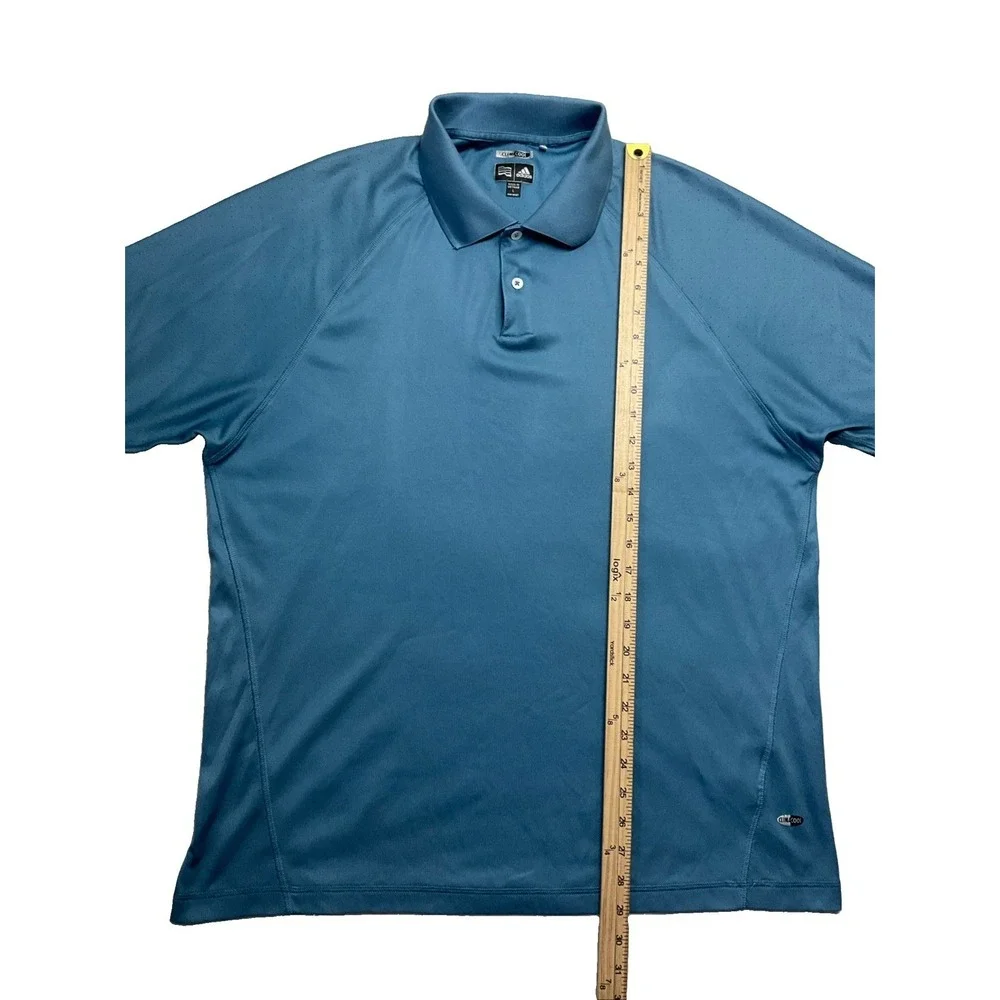 Adidas Clima Cool Men's Blue Short Sleeve Polo Shirt Size L